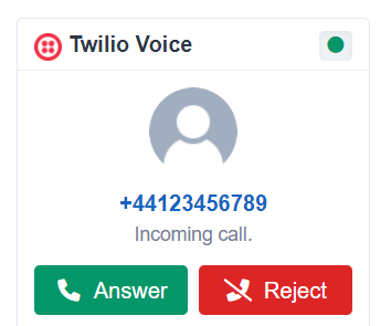 Twilio Incoming Call
