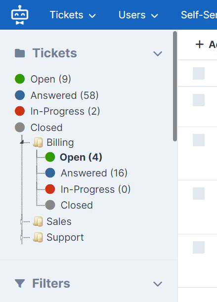 Ticket Grid Sidebar